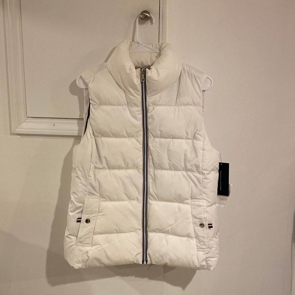New Tommy Hilfiger Puffer Vest White L